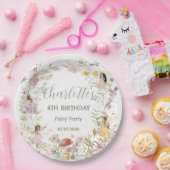 妖精ワイルドフラワーメドウフラワーズ誕生日 ペーパープレート (パーティー)