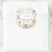 妖精ワイルドフラワーメドウフラワーズ誕生日 ラウンドシール (バッグ)