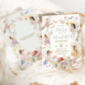 妖精ワイルドフラワーメドウフラワーズ誕生日 招待状