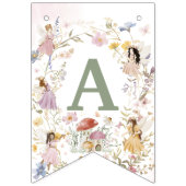 妖精ワイルドフラワーメドウ誕生日ガーランドフォト バンティングフラッグ (第2の旗)