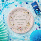 妖精ワイルドフラワーメドフラワーバースデーパーティー ペーパープレート (パーティー)