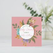 妖精ワンダーランド魔法の森の赤ちゃんシャワー 招待状 (スタンド正面)