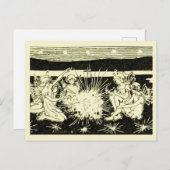 妖精ヴィンテージの子供用の本イラストレーション ポストカード (正面/裏面)