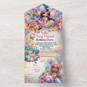 妖精人魚パーティー招待状 オールインワン招待状 (内側)