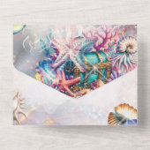 妖精人魚パーティー招待状 オールインワン招待状 (裏面)