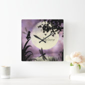 妖精信じ時計 スクエア壁時計 (ホーム)