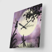 妖精信じ時計 スクエア壁時計 (傾斜)