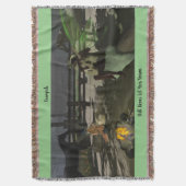 妖精女性のカーボーイキャンプファイアソングブランケット54"x38" スローブランケット (正面縦)