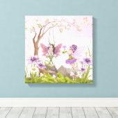 妖精子供部屋デコールセットの3キャンバスプリント キャンバスプリント (インサイチュ (ウッドフロア))