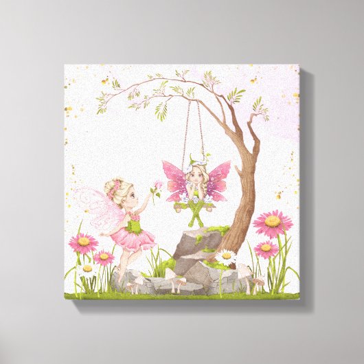妖精子供部屋デコールセット3 キャンバスプリント (正面)