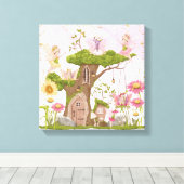 妖精子供部屋デコールセット3 キャンバスプリント (インサイチュ (ウッドフロア))