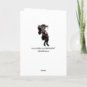 妖精小妖精や小人ダークウルフレイヴンザステアーズハッピーバースデー カード (裏面)