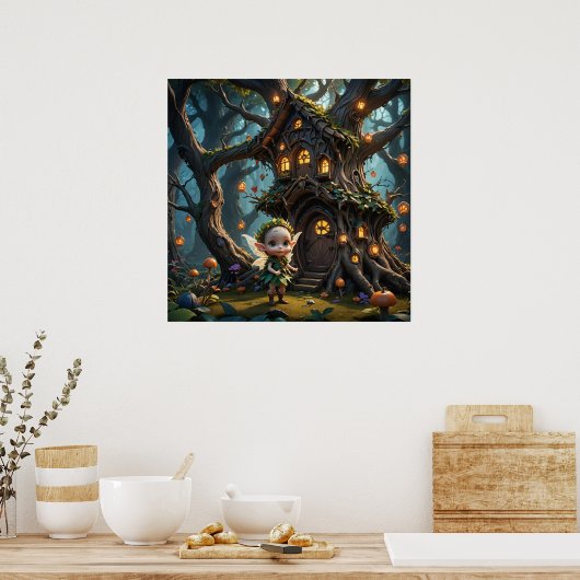 妖精小妖精や小人 ポスター (キッチン)