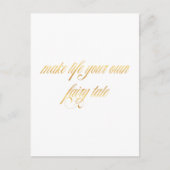 妖精引用文金ゴールドフォイルフェイクフェアリーテイルズ引用文 ポストカード (正面)