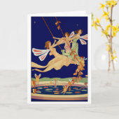 "妖精振動"の挨拶状 カード (黄色い花)