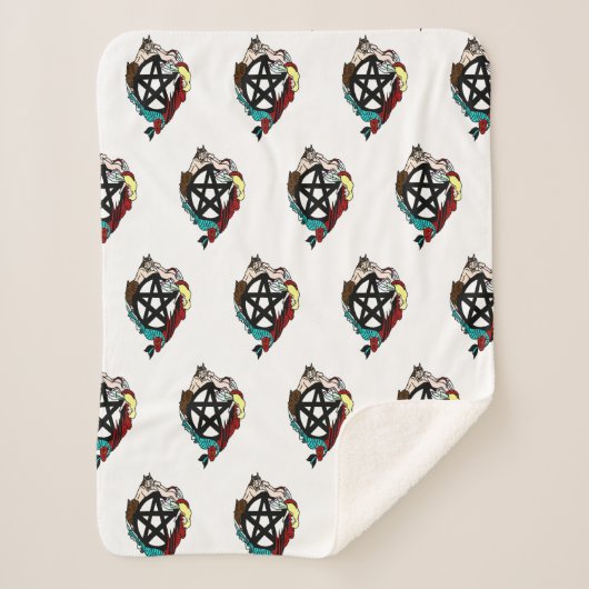 妖精星形五角形 シェルパブランケット (正面)