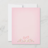 妖精春ガールズピンクバースデーパーティ招待状 招待状 (裏面)