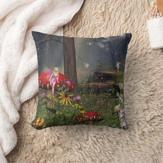 妖精森林枕 クッション (ブランケット)