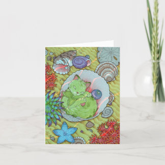 妖精猫の断言かわいい猫の睡眠カード サンキューカード