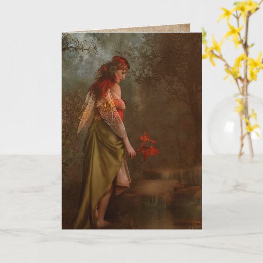 妖精秋 カード (黄色い花)