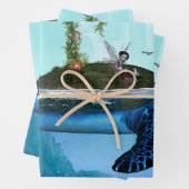 妖精素晴らしと鳥のカメ ラッピングペーパーシート (インサイチュ)