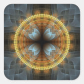 妖精華美のフラクタル模様の曼荼羅 スクエアシール (正面)