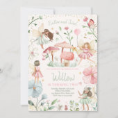 妖精誕生日お洒落プリンセス妖精誕生日 招待状 (正面)