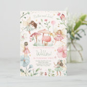 妖精誕生日お洒落プリンセス妖精誕生日 招待状 (スタンド正面)