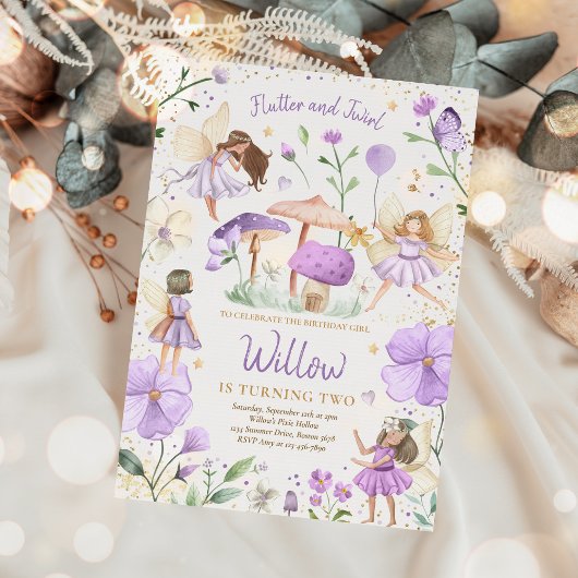 妖精誕生日お洒落プリンセス妖精誕生日 招待状