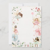 妖精誕生日お洒落プリンセス妖精誕生日I 招待状 (裏面)