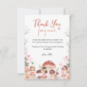 妖精誕生日エンチャントお洒落ガーデンフォレスト サンキューカード (正面)