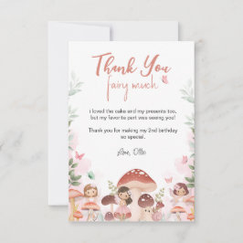 妖精誕生日エンチャントお洒落ガーデンフォレスト サンキューカード