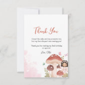 妖精誕生日エンチャントお洒落ガーデンフォレスト サンキューカード (正面)