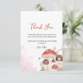 妖精誕生日エンチャントお洒落ガーデンフォレスト サンキューカード (スタンド正面)