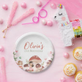 妖精誕生日エンチャントお洒落ガーデンフォレスト ペーパープレート (パーティー)