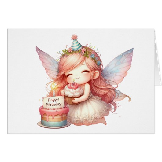妖精誕生日カード (正面横)
