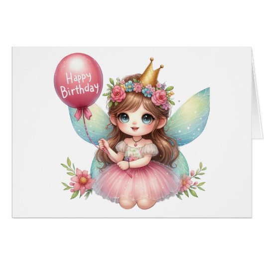 妖精誕生日カード (正面横)