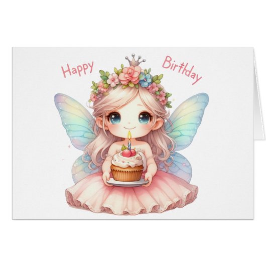 妖精誕生日カード (正面横)