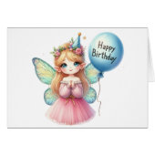 妖精誕生日カード (正面横)