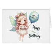 妖精誕生日カード (正面横)