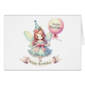 妖精誕生日カード (正面横)