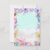 妖精誕生日プリンセス妖精ハッピーバースデー カード (裏面)