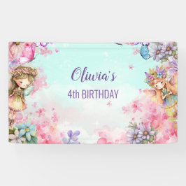 妖精誕生日プリンセス妖精誕生日バナー 横断幕