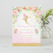 妖精誕生日招待状お洒落マジカルパーティー 招待状 (スタンド正面)