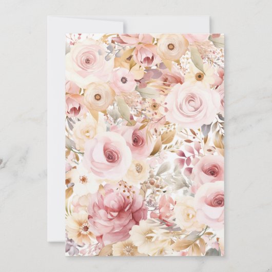 妖精誕生日招待状エンチャントガーデン招待状 招待状 (裏面)