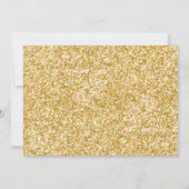 妖精誕生日招待状ピンク金ゴールドマジカルお洒落 招待状 (裏面)