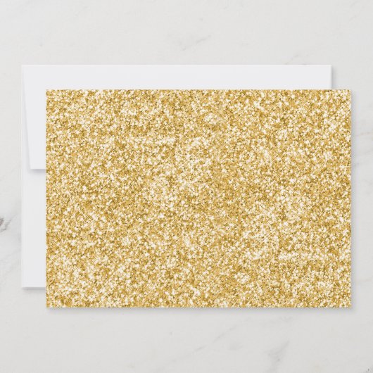 妖精誕生日招待状ピンク金ゴールドマジカルお洒落 招待状 (裏面)