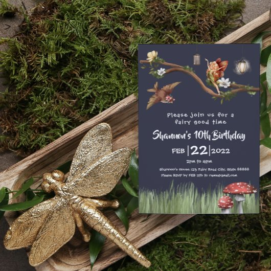 妖精誕生日招待状 招待状