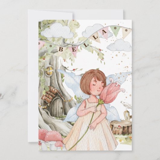 妖精誕生日招待状 招待状 (裏面)