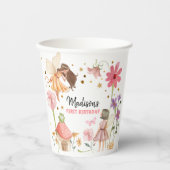 妖精誕生日魅惑された森の女の子1st誕生日 紙コップ (正面)